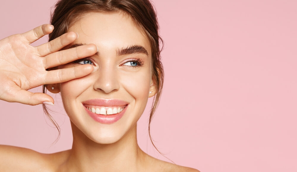 Close-up of a natural, well-aligned smile