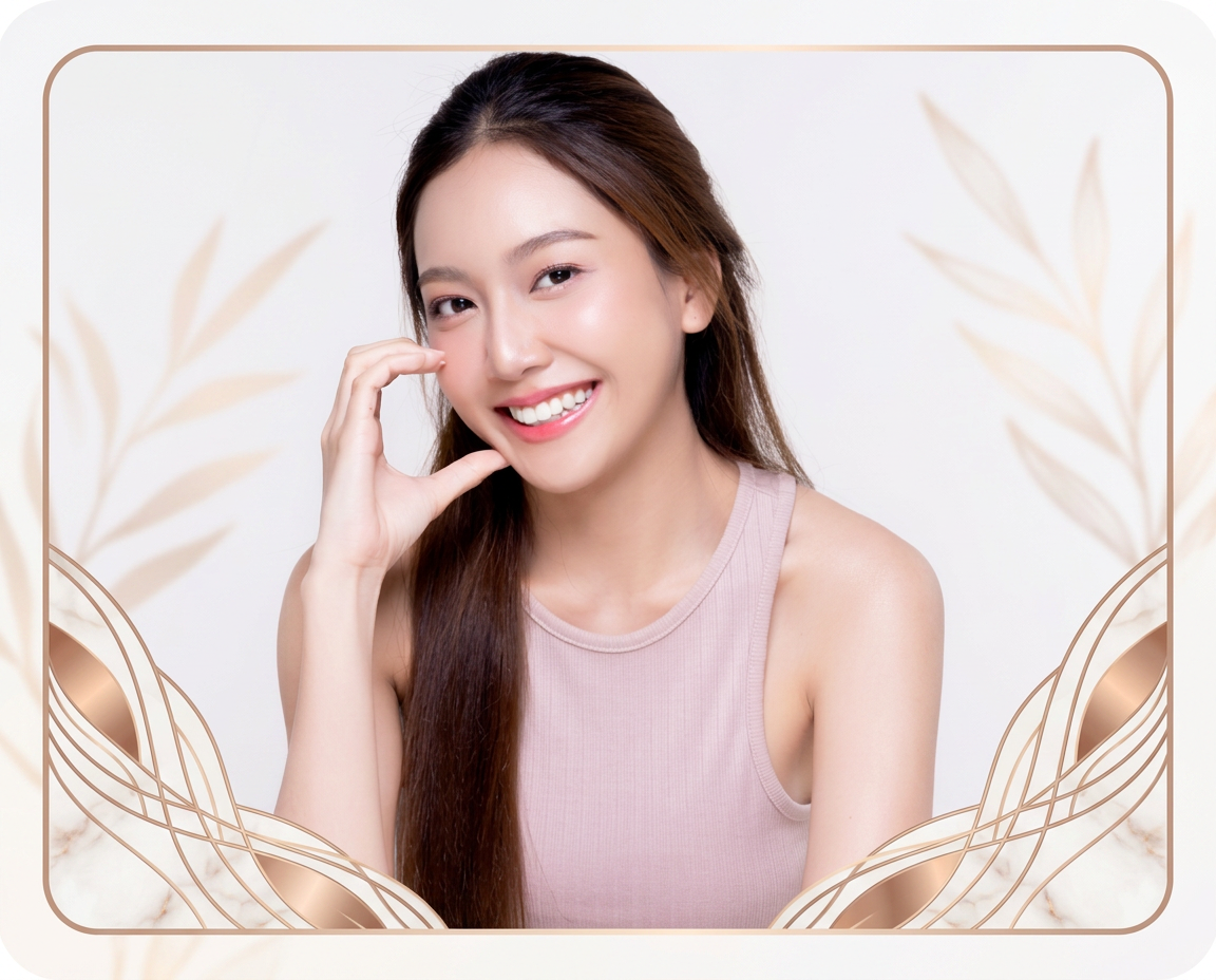 A confident young woman smiling after orthodontic treatment with clear aligners at Le Dentistry